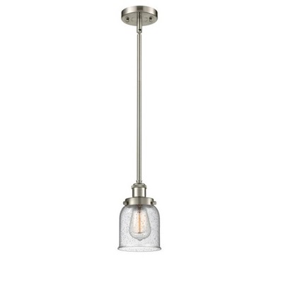Bell - 1 Light Stem Hung Mini Pendant In Industrial Style-10 Inches Tall and 5 Inches Wide