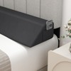 Costway Twin/Full/Queen/King Bed Wedge Pillow with Tablet Pillow Stand Side Pockets Support for Back Grey - image 4 of 4