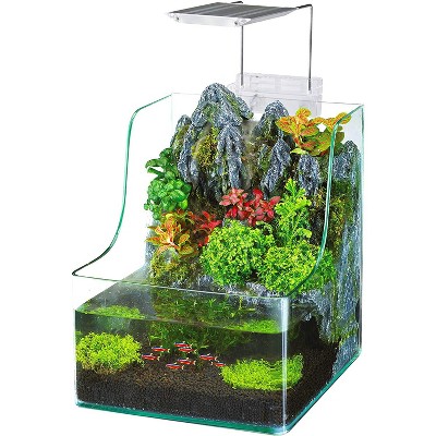 Penn-Plax Aqua Terrarium Planting Tank for Fish, Waterfall 1.85 Gallon