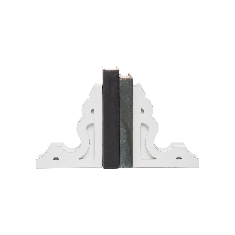 Set of 2 Wood Corbel Bookends - Foreside Home & Garden, 1 of 7
