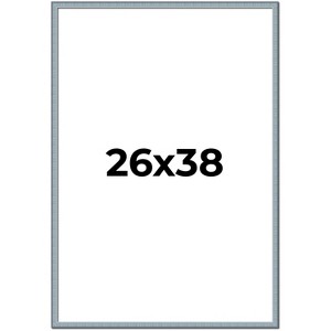 PosterPalooza | Textured Blue Picture Frame - UV Acrylic, Foam Board Backing, Hanging Hardware - 1 of 4