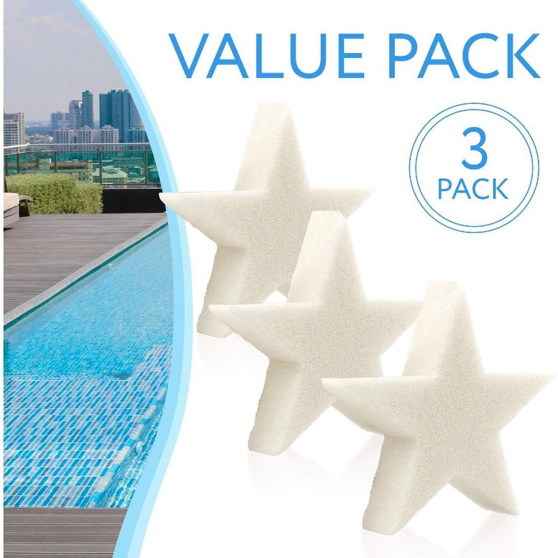 3-Pack Scum Star Oil Absorbing Sponge - Excellent Absorber for Hot Tub, Spa and Swimming Pool Use, 3 of 8