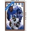 Trends International NFL New York Giants - Malik Nabers 25 Framed Wall Poster Prints - 3 of 4