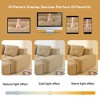 QingMoon 117" L-Shaped Sectional Sofa, Corduroy 3-Seater Couch with Pearl-like Piping and Tufted Design for Living Room and Apartment, No Assembly - 4 of 4