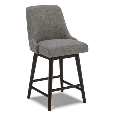 Spruce&Spring Upholstered Counter Height Swivel Barstool with Back