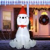 HOMCOM 6ft Christmas Inflatable Puppy Dog Wearing a Santa Hat, Outdoor Blow-Up Yard Decoration with LED Lights Display - 2 of 4