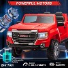 2-Seater Ride On Truck Car, 24V 7AH Licensed GMC Battery Powered Electric Vehicle with Remote Control, 2 * 200W Motor, 20.5" Seat, LED Lights - 4 of 4