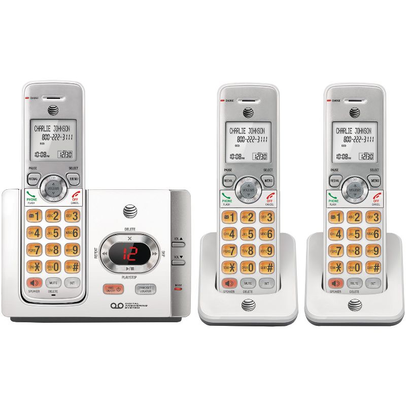 AT&T® DECT 6.0 Cordless Answering System with Caller ID/Call Waiting, White, 1 of 5