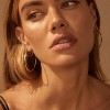Gold Hoop Earrings Set for Women, 12 Pairs Large/Big Thin Thick Gold Hoops Earrings Loop Pack for Jewelry Gift 40mm/50mm - 3 of 4
