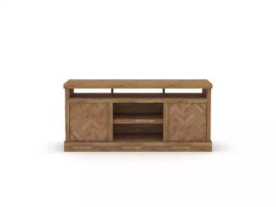 Sindoori Mango Herringbone Pattern 66'' TV Stand with Cabinet
