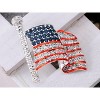 Anna-Kaci Crystal Rhinestone 4th of July American USA Flag Patriotic Pin Brooch - 4 of 4