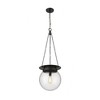 Calhoun 13" Steel Pendant Light with Milk Glass Globe - Dimmable, 1 Bulb, 60W, Dry Rated - 3 of 4