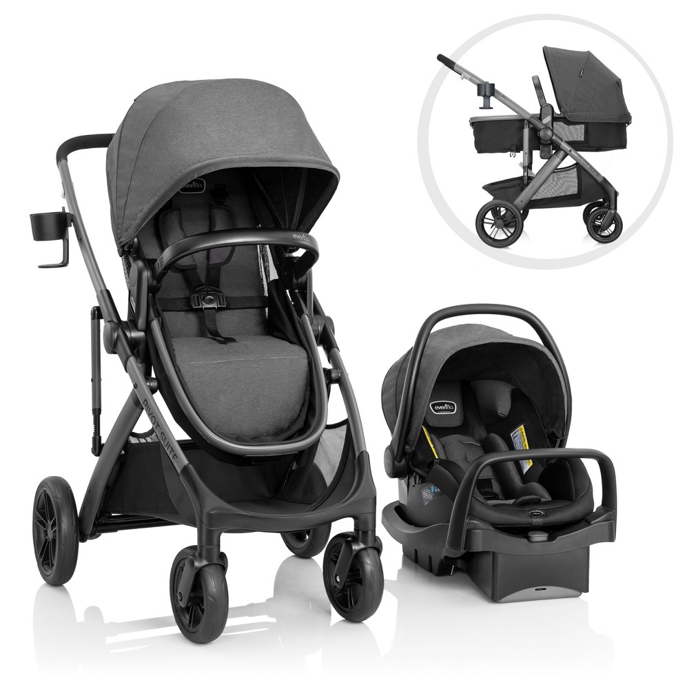 Evenflo Pivot Suite Travel System with LiteMax - Devon Gray