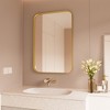 Rectangular Framed Tempered Glass Wall-Mounted Bathroom Vanity Mirror - 3 of 4