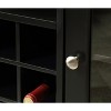 Dexmalle Modern Black Storage Buffet Cabinet with Glass Doors - 4 of 4