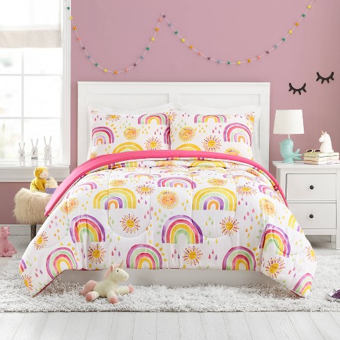 READY to SHIP Sunshine Baby Bedding GIRLS Rainbow Bedding /  Nursery  Bedding / You Are My Sunshine Nursery / Sun Rainbow Nursery 