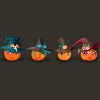 Junior's Design By Humans Halloween pumpkins By rabbitswork T-Shirt - 2 of 3