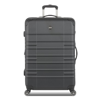 SWISSGEAR Cascade Hardside Large Checked Spinner Suitcase - Black