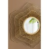 Wooakway 27" Iron Decorative Wall Mirrors Floral Accent Mirror in Gold Novelty Bathroom Vanity Mirror - 4 of 4