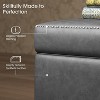 43.5" Faux Leather Storage Ottoman Bench with Stitching and Safety Hinges for Bedroom & Entryway - 4 of 4