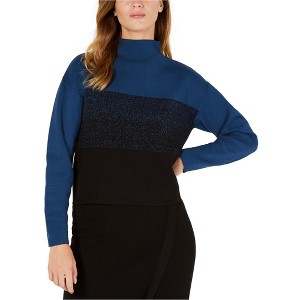 Anne Klein Womens Colorblock Jacquard Pullover Sweater - 1 of 1