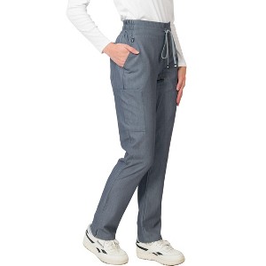 Medgear Ariana Women’s Curvy Fit Mid-rise Slim Straight Scrub Pant - 1 of 4
