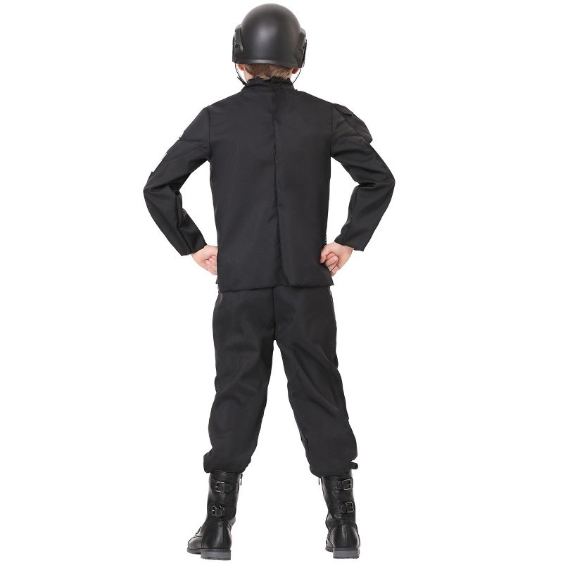 HalloweenCostumes.com Medium   SWAT Commander Costume for Kids, Black, 2 of 3