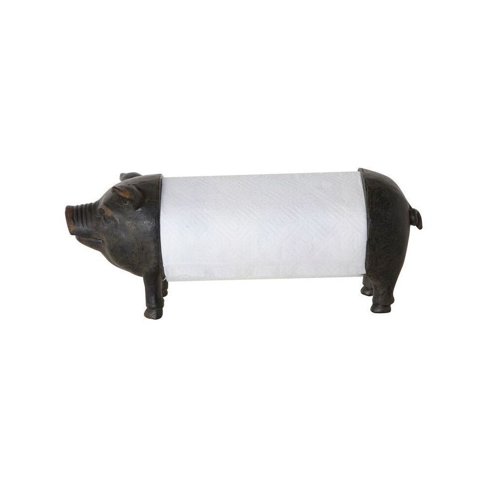 Pig Paper Tower Holder - Storied Home: Metal Freestanding Kitchen Holder, Spot Clean, No Warranty