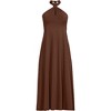 Lands' End Women's Cotton Modal Halter Midi Dress - X-Small - Tree Bark - 3 of 4