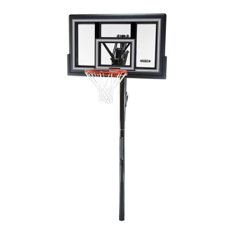 Lifetime Adjustable In Ground 50&#34; Basketball Hoop - White/Black, 1 of 11