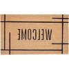 HomeRoots 17" X 29" Natural And Black Welcome Outdoor Coir Door Mat - 4 of 4