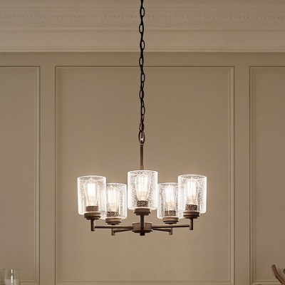 Winslow 5-Light Bronze Mini Chandelier with Clear Glass