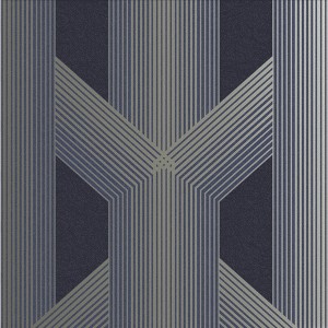 Lagom Geo Navy Blue and Rose Gold Geometric Paste the Wall Wallpaper - 1 of 4