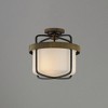 Maxim Lighting Ruffles 3 - Light Semi-Flush Mount in  Black/Antique Brass - 2 of 3