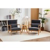 Akoasm Modern Accent Chair, Arm Chair with Pillow For Living Room & Bedroom-Grey - 3 of 4