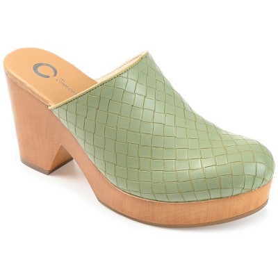 Journee Collection Womens Kelsy Mules Mid Block Heel Round Toe Pumps