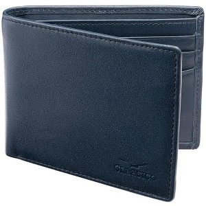 Men's Genuine Leather Slim Bifold RFID Wallet - 1 of 4