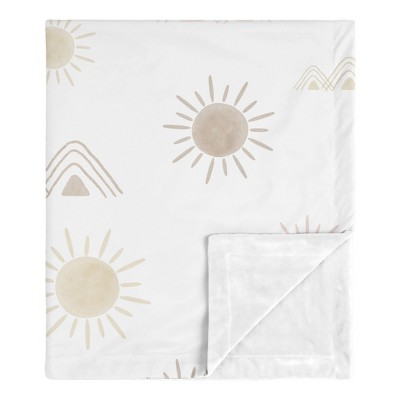 Image of Sweet Jojo Designs Girl Baby Security Blanket Desert Sun Pink and Taupe