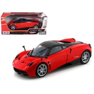 Pagani Huayra Red 1/18 Diecast Car Model by Motormax - 1 of 3