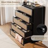 6 Drawer Dresser for Bedroom, Rattan Chest of Drawers with Deep Drawers, Large Modern Double Dresser - 4 of 4