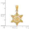 Black Bow Jewelry 14k Yellow Gold Diamond Cut and Polished Snowflake Pendant, 13mm - 4 of 4