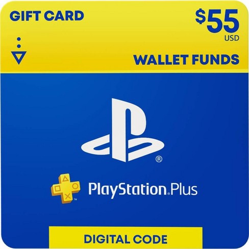 Playstation Plus $55 Gift Card (digital) : Target