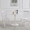 NicBex Set of 4 High Back Windsor Dining Chairs Armless Accent Side Chairs with Wood Legs for Home Kitchen, White - 4 of 4