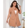 Plus Size Casual Vest for Women Sleeveless Work Office Suit Blazer with Pockets for All Season - 3 of 4