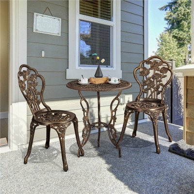 Yaheetech 3 Piece Patio Bistro Table Set - Thumbnail 2