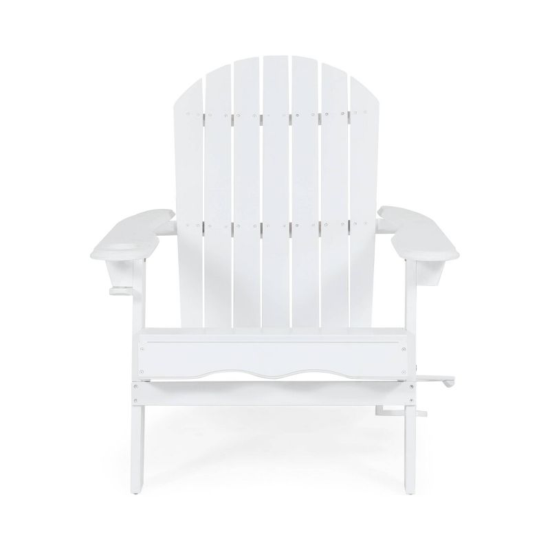 Bellwood Outdoor Acacia Wood Folding Adirondack Chair White - Christopher Knight Home, 1 of 10