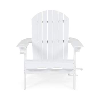 Bellwood Outdoor Acacia Wood Folding Adirondack Chair White - Christopher Knight Home