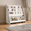 Kids Bookshelf and Toy Storage Organizer, Multifunctional 4 Tier Wooden Kids Book Shelf with Bookcase Display Stand in Kids Room - 4 of 4