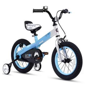 RoyalBaby Buttons Kids Bike Bicycle with Kickstand, 2 Brake Styles, Reflectors, for Boys and Girls Ages 5 to 9