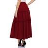 Clearlove Women Midi Skirt with Pockets Elastic High Waist A Line Lace Tiered Skirt - 4 of 4